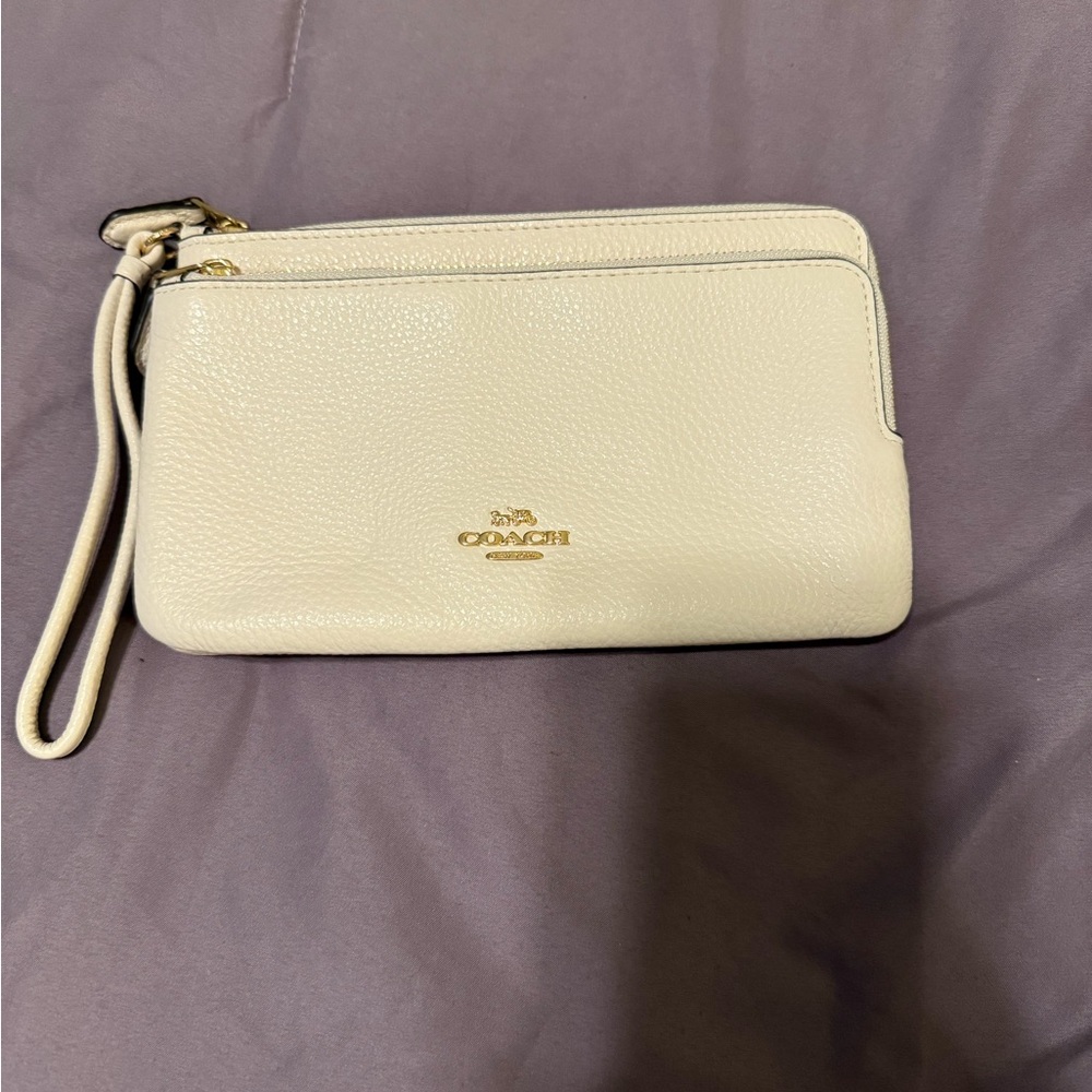 Coach Ivory Wristlet Clutch